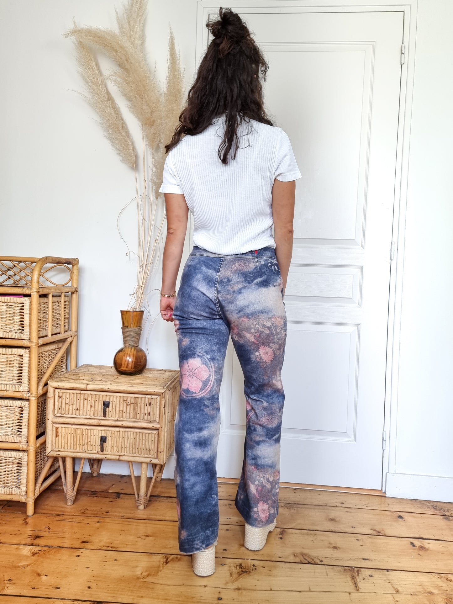 Teddy Smith - Jean 2000's motif fleuri