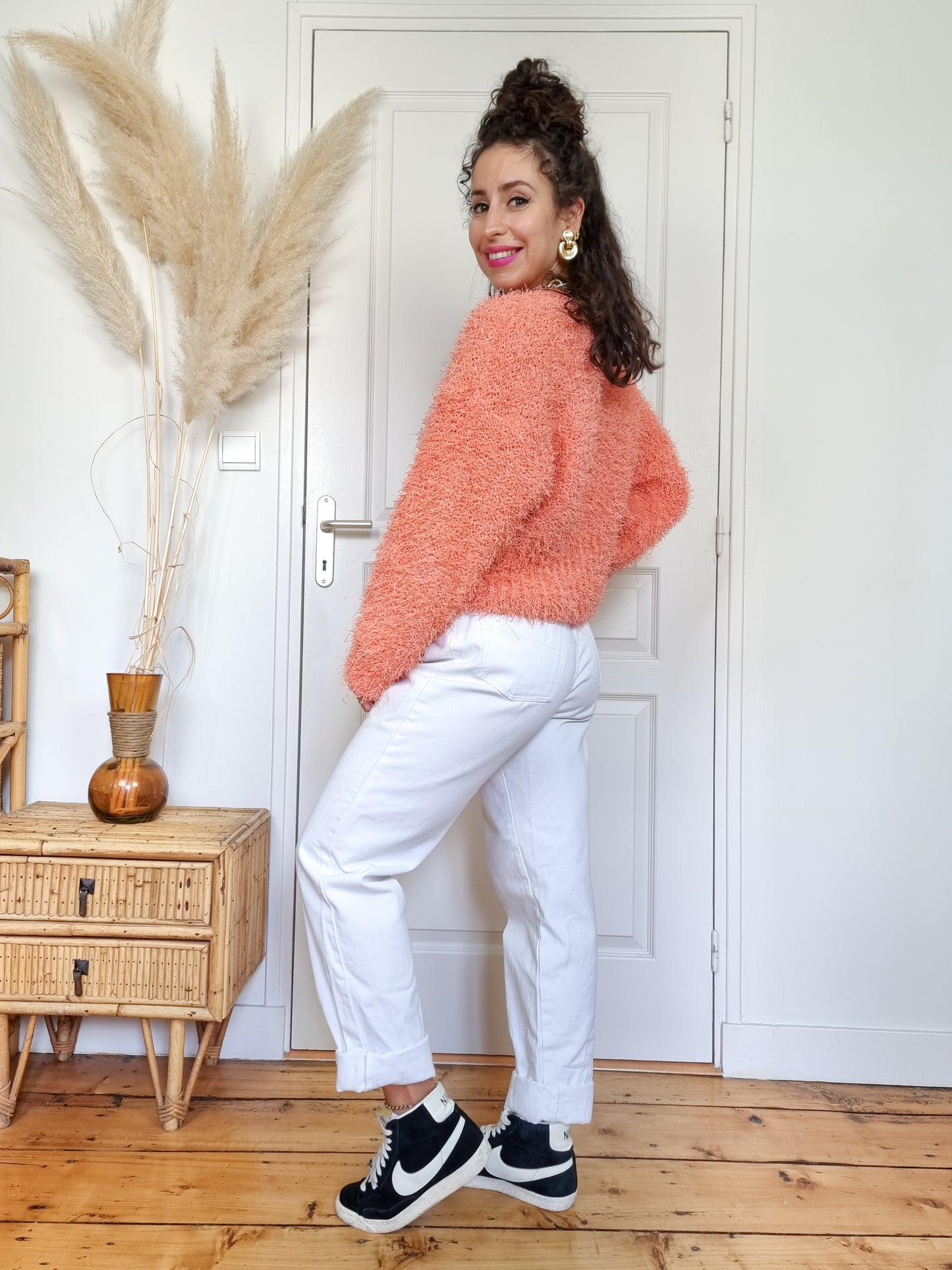 Cardigan New Passion rose saumon 80’s