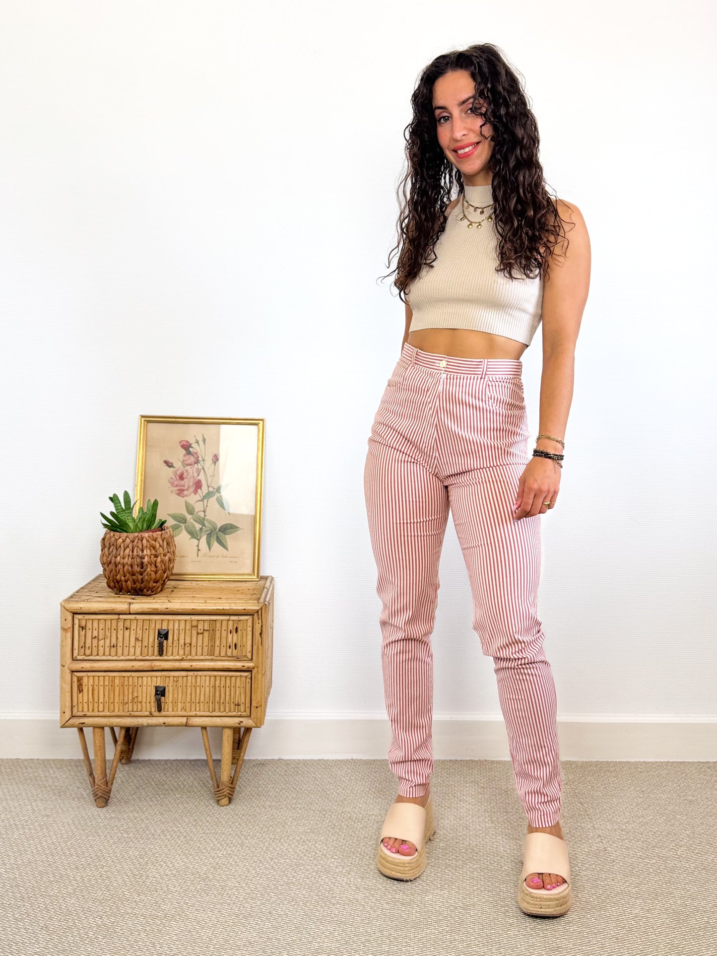 Pantalon rayé taille haute Cyrillus 90's