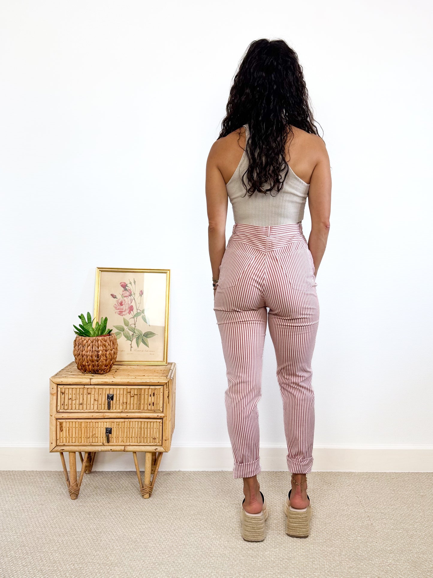 Pantalon rayé taille haute Cyrillus 90's