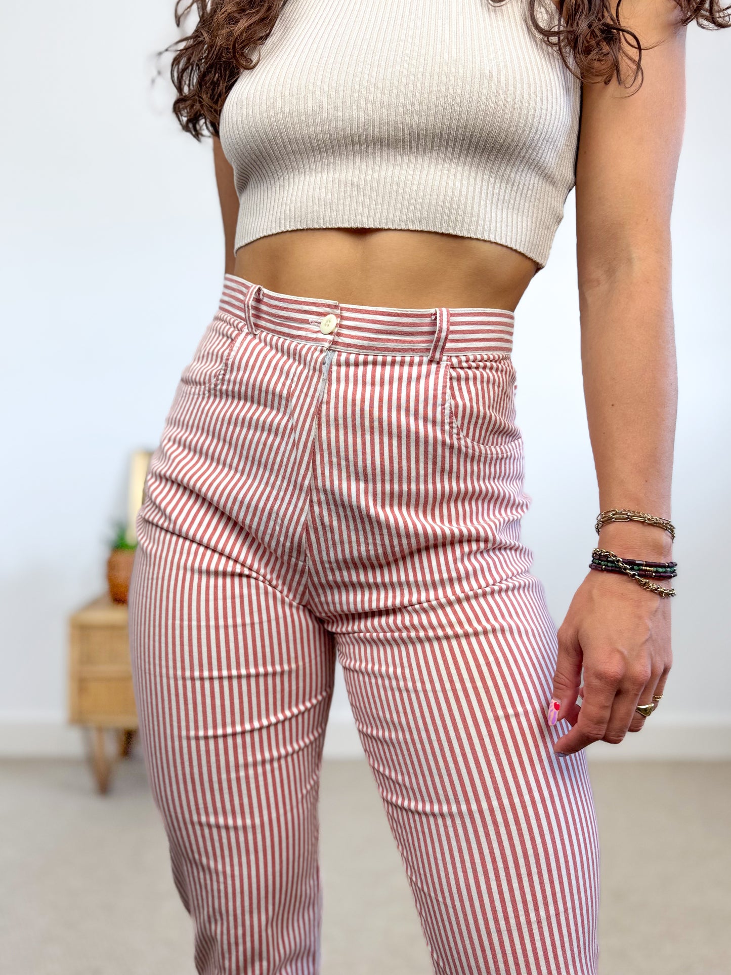 Pantalon rayé taille haute Cyrillus 90's