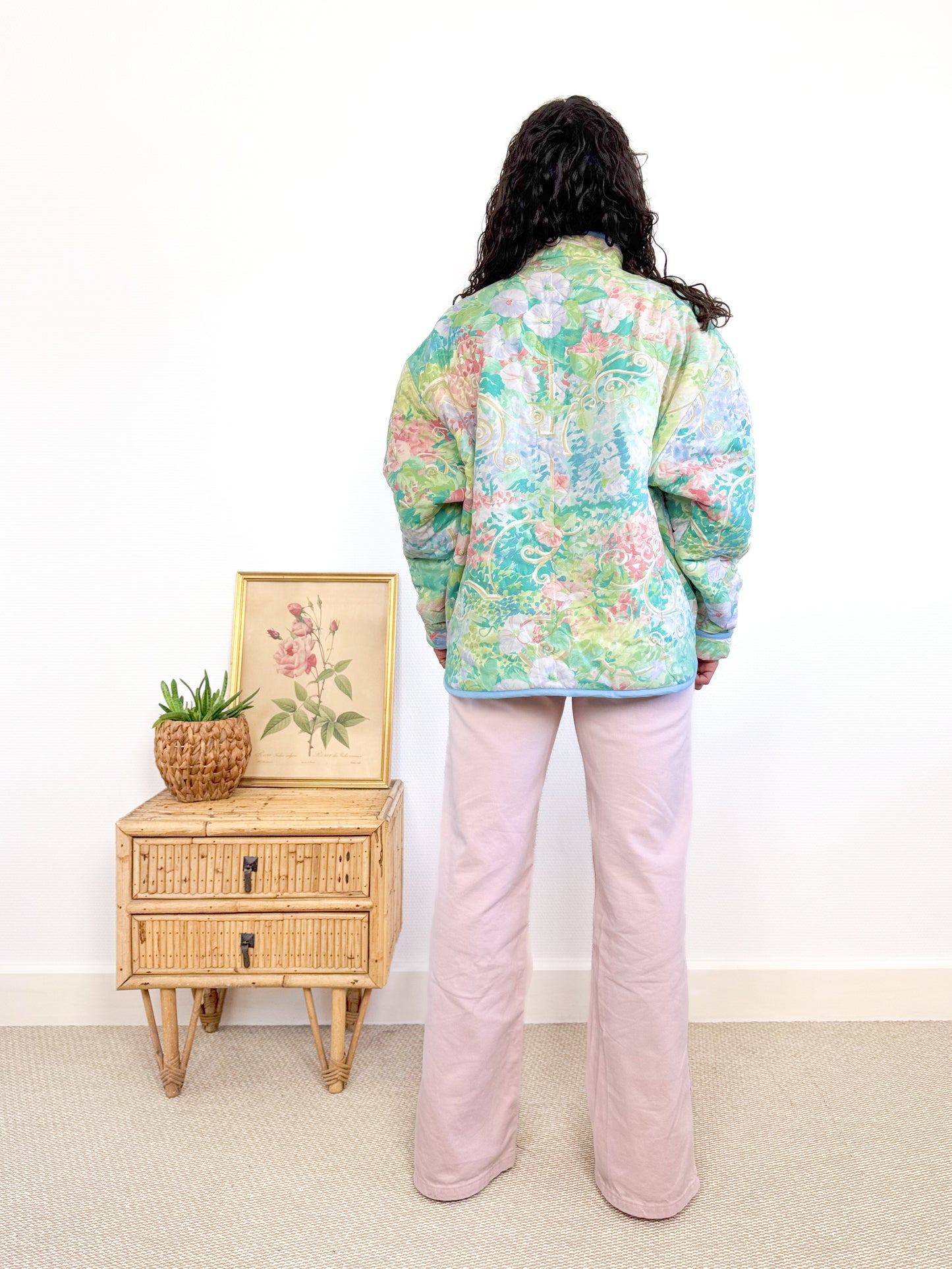 Veste Mimosa matelassée coton fleuri