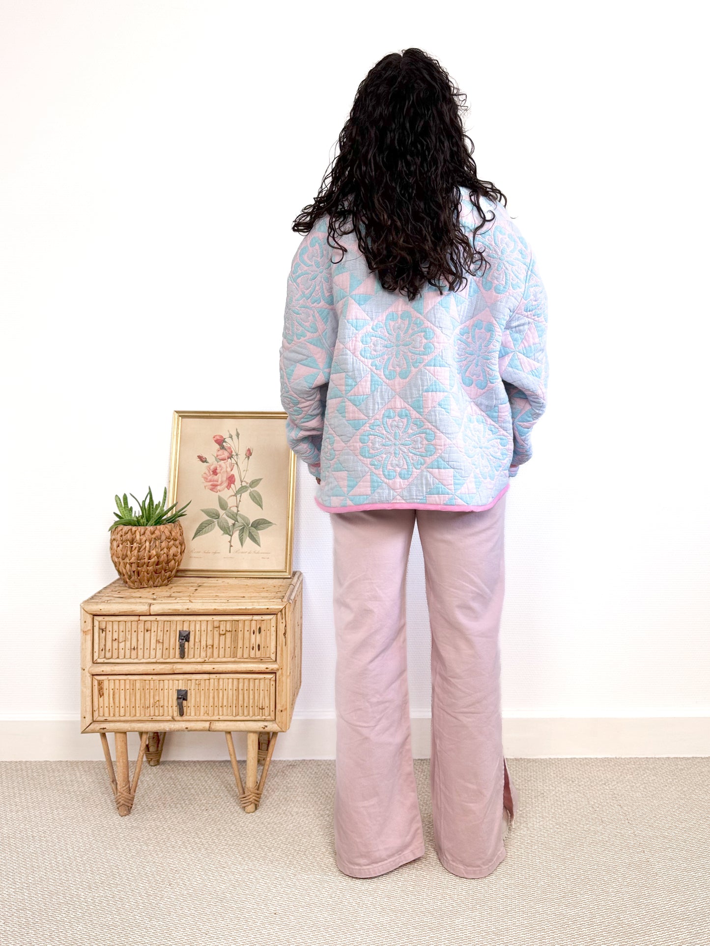 Veste Mimosa matelassée patchwork pastel