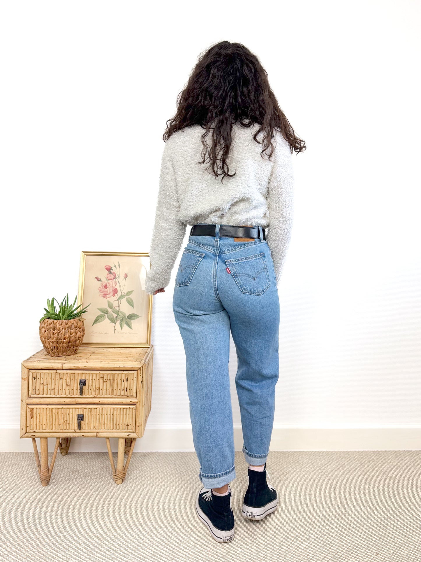 Pull blanc moelleux 90's
