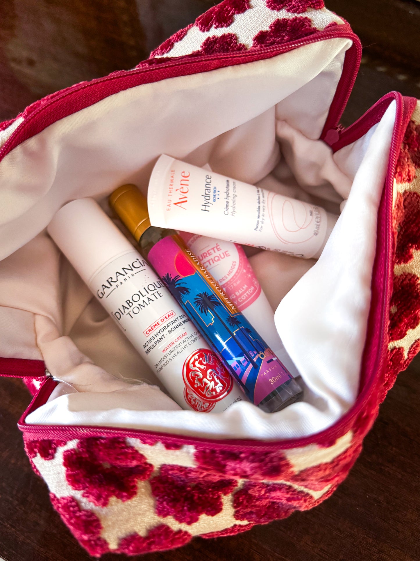 Trousse de toilette Velours Fleuri