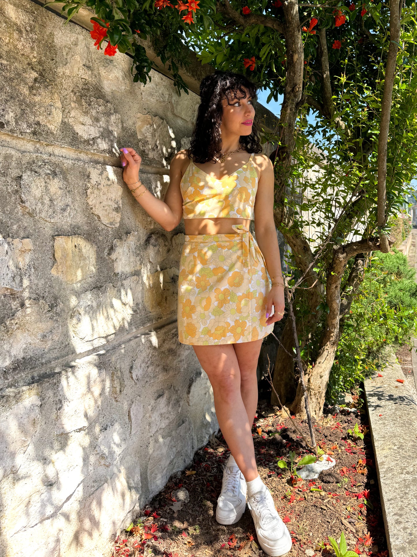 Ensemble Célosie fleuri jaune
