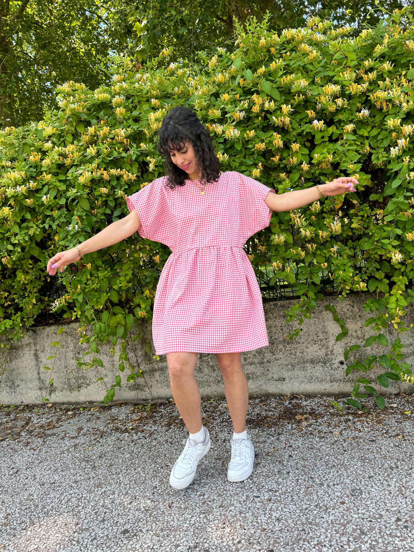 Robe Iris vichy rose