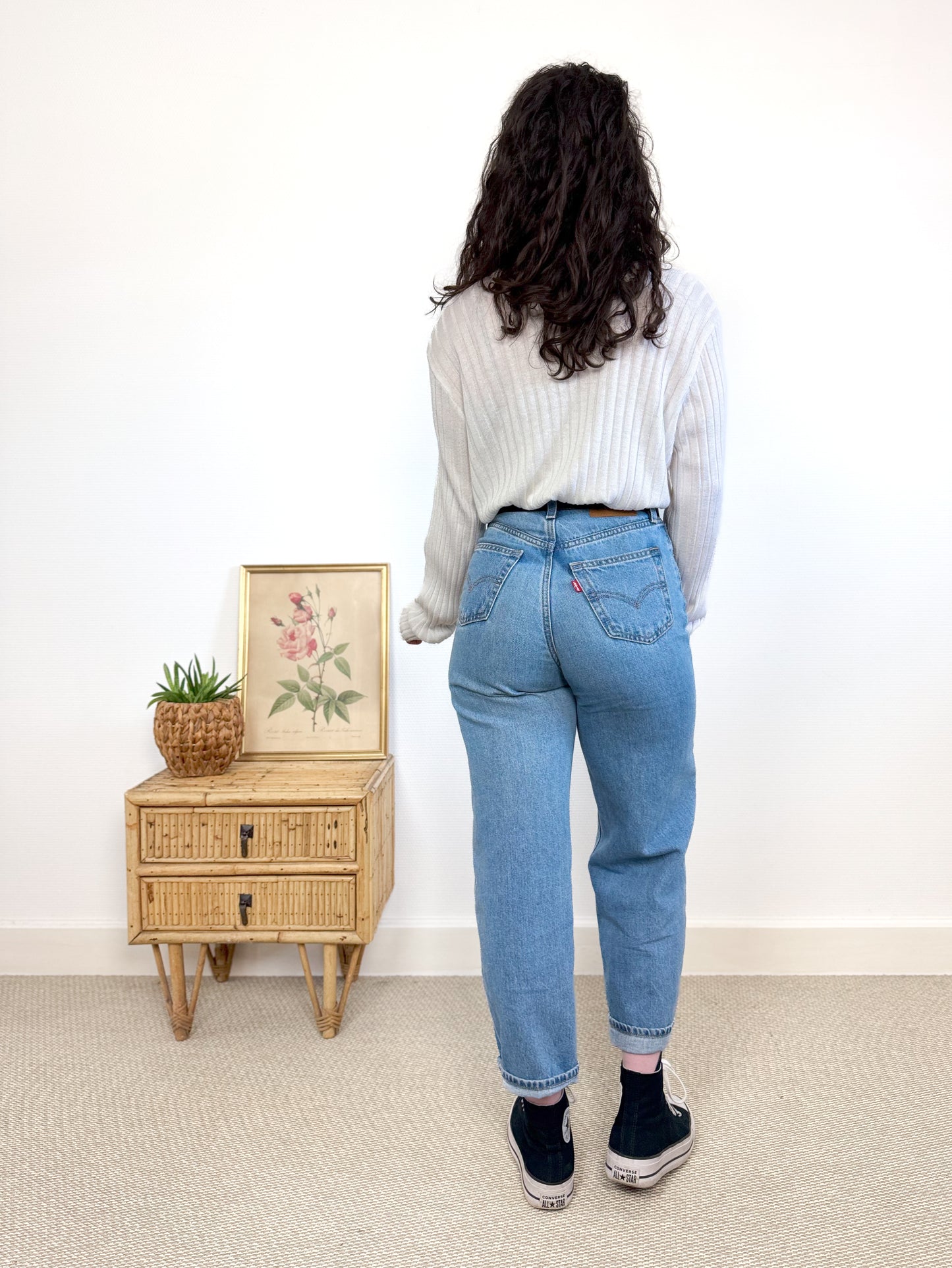 Cardigan coton blanc 90's