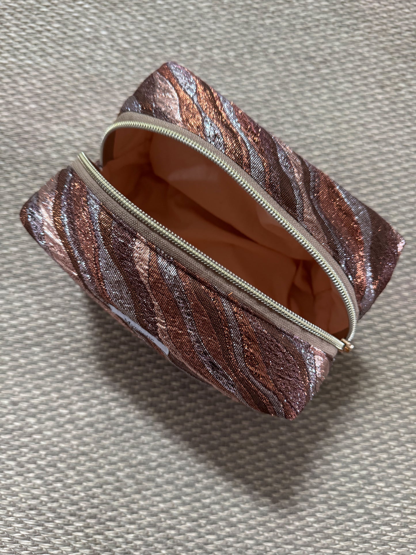 Trousse de toilette 60's zébrée marron