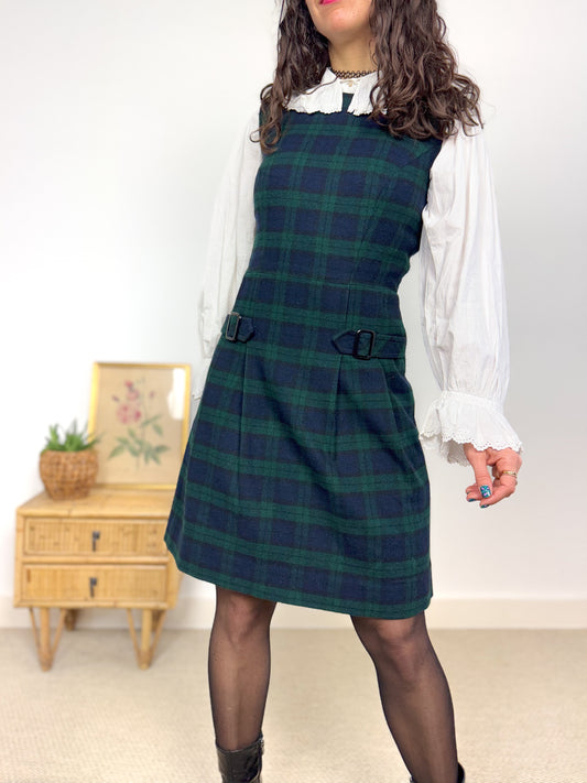 Robe chasuble laine tartan