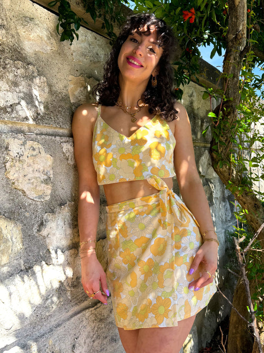 Ensemble Célosie fleuri jaune
