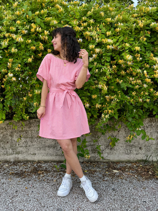 Robe Iris vichy rose